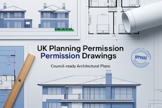 create uk planning permission drawings for UK councils approval applications