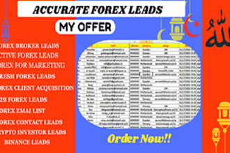 generate millions newly forex leads, crypto investor leads, bulk email list
