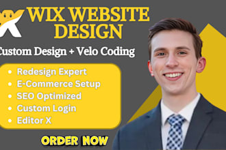 design or redesign your wix website with custom login, seo and velo code