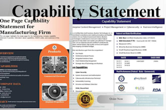 design government contracts capability statement for you effectively