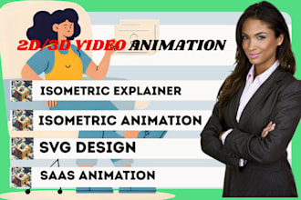 create 3d isometric saas explainer animations and custom svg designs