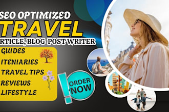 write amazing ai free SEO optimized travel articles blog post guides tips