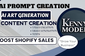 create ai prompts to generate art, content, and boost shopify sales with chatgpt