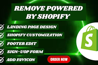 professionally remove powered by shopify from your store