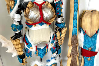 design and ship con ready cosplay outfits and props using eva foam,3d print