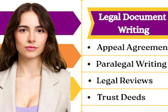 assist with legal motions appeal agreements infringement responses