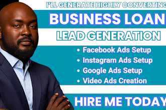 business loan leads,business loan facebook ads,business loan google and videoads