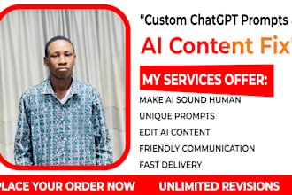 write custom chatgpt prompts and edit ai generated content