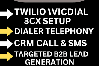 set up ai cold calling agents twilio dialers vicidial, or 3cx systems