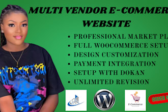 build a professional multi vendor ecommerce marketplace website using wordpress