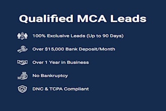 generate exclusive US based mca leads with verified business owner info