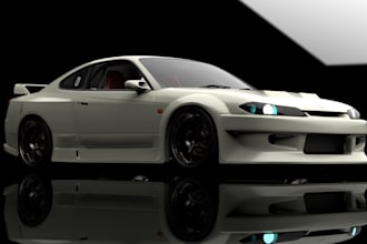 remodel 3d car exterior,widebody kits,vanilla car, coupe car,pbr texture,blender