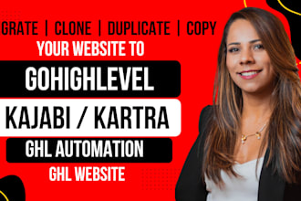 migrate clone website online course to kartra kajabi  gohighlevel automation ghl