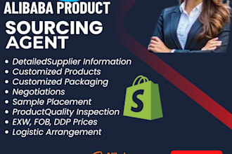 be your shopify dropshipping agent, sourcing agent, alibaba, and fast ship