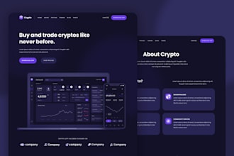 design nft, crypto, and web3 website UI UX in figma with modern blockchain style