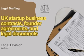 draft UK startup business contracts founder agreement and legal document