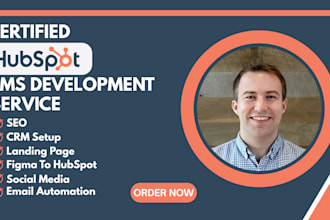 build custom hubspot website, landing page, blog template design or modules