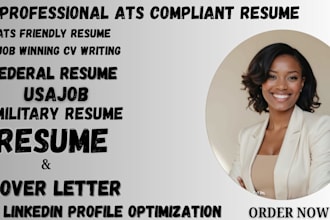 write a job winning federal, government, military, usajob and resume writing