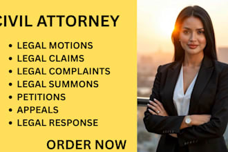 draft legal complaints, petitions, motions, lawsuit, letters and court documents
