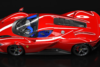 detailed 3d genesis car,automotive car,car physics,wrap car3d,body light,blender
