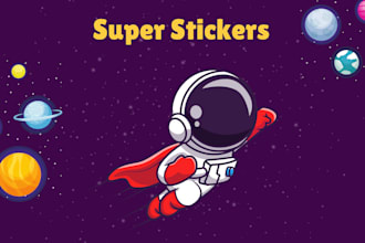 design custom whatsapp, telegram, signal or discord sticker packs