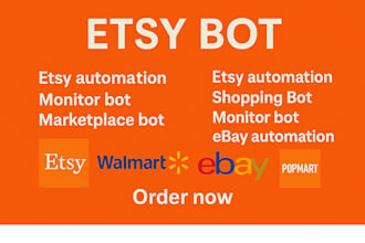 build an etsy bot, shopping automation, marketplace monitor bot