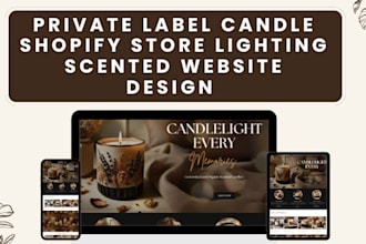 do private label candle shopify store candle lighting website scent dropshipping