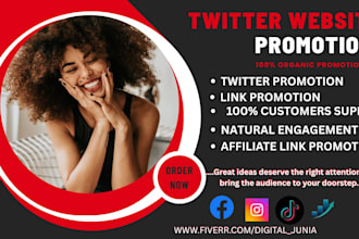 promote twitter shoutout share website link 100m USA UK fb ig audience