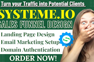 fix systeme io website  landing page system io domain email authentication