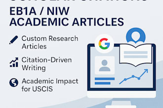 publish rsearch article boost citation on google scholar eb1 niw requirement