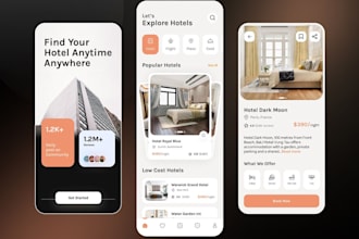 develop ticket booking app, event booking app, hotel booking app