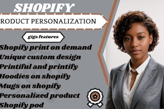 create shopify print on demand store product personalize teeinblue pod expert