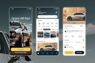 build luxury car service app, taxi booking app, car rental app, ridesharing app