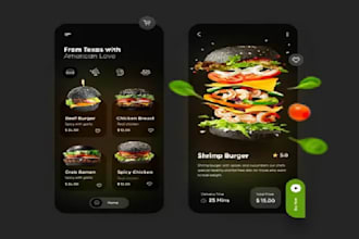 design ui ux restaurant food delivery app, healthcare website