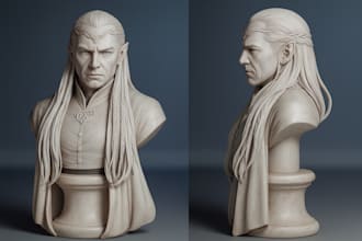 sculpt high quality stl 3d models for printing, cnc, miniatures, statue