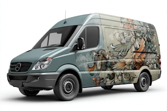 draw custom car wrap designs, vehicle wrap design