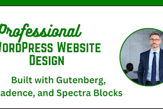 build a fast wordpress website using gutenberg with kadence or spectra blocks