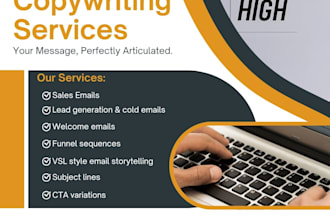 write high converting sale emails, funnel sequences or vsl scripts