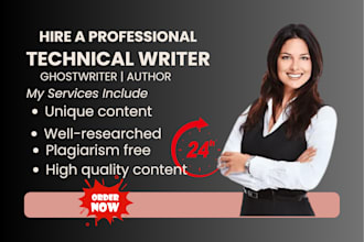 professionally write technical writing and article
