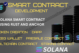 do solana smart staking contract development and bug fixing with rust and anchor