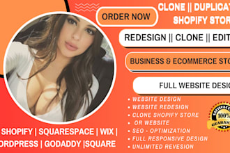clone shopify store duplicate develop website clone shopify store website design