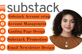 setup substack manage account email newsletter template substack brand post page