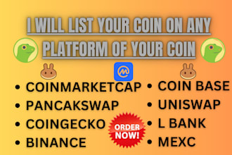 do coin listing, token listing, ico, on coingecko, coinmarketcap, pancakeswap