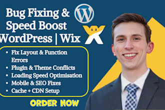 fix bugs and mobile responsive issues in wordpress, wix and cms sites