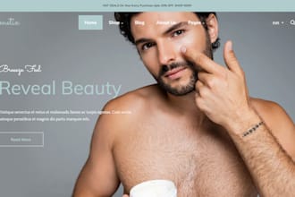 beauty website beauty salon spa website skincare cosmetics makeup hair website