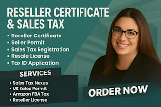 get reseller resale certificate and seller permit in all US state, sales tax
