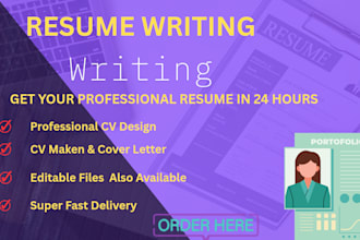 be your professional resume maker, CV writer and designer