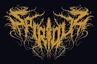 design you a brutal death metal, slamming, deathcore logo