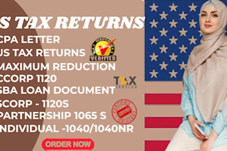 prepare and efile US tax returns for individual and business 1040, 1065, 1120