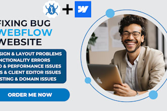 fix webflow website edit webflow update webflow bugs fix business webflow issues